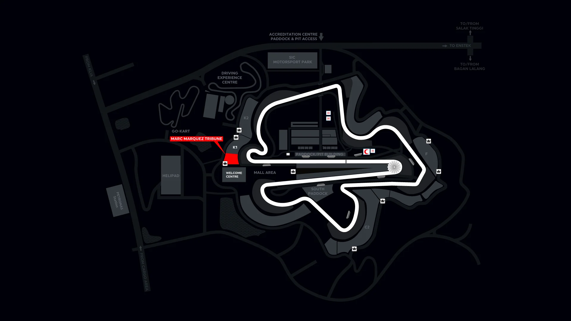 General Map - MOTOGP MALAYSIA 2026 – MARC MARQUEZ TRIBUNE @K1